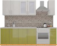 Кухня ВерсоМебель ВерсоЛайн 7-1.9 (белый 001/оливковый 004) картинка