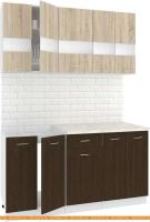 Кухня Кортекс-мебель Корнелия Экстра 1.5м (дуб сонома/венге/мадрид) картинка