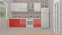 Кухня ВерсоМебель ВерсоЛайн 4-2.0 (белый 001/красный 009) картинка