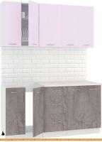 Кухня Кортекс-мебель Корнелия Лира 1.6м (сирень/оникс/марсель) картинка