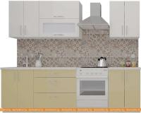 Кухня ВерсоМебель ВерсоЛайн 4-2.0 (белый/персик) картинка