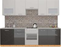 Кухня ВерсоМебель ЭкоЛайт-6 2.9 (белый/черный) картинка