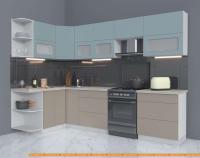 Кухня Интерлиния Мила Матте 1.5x2.9 Б левая (океан/луна/травертин серый) картинка