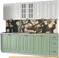 Кухня Интерлиния Мила Деко 2.3 А (мята/белый/опал светлый) картинка