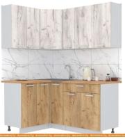 Кухня Интерлиния Мила Лайт 1.2x1.7 (дуб белый-дуб золотой-дуб бунратти) картинка