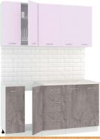 Кухня Кортекс-мебель Корнелия Лира 1.6м (сирень/оникс/королевский опал) картинка