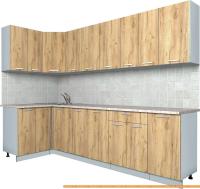 Кухня Интерлиния Мила Лайт 1.2x2.8 (дуб золотой) картинка