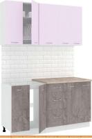 Кухня Кортекс-мебель Корнелия Лира 1.5м (сирень/оникс/марсель) картинка