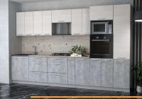 Кухня Интерлиния Мила Лайт 3.4 ВТ (вудлайн кремовый/бетон/бискайская сосна) картинка