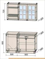 Кухня Интерлиния Мила Деко 1.3 А (белый/кастилло темный) картинка
