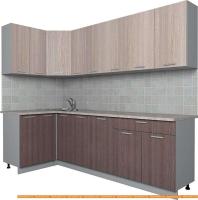 Кухня Интерлиния Мила Лайт 1.2x2.5 (ясень светлый/ясень темный) картинка