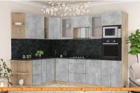 Кухня Интерлиния Мила 1.88x2.8 левая (бетон-бетон-кастилло темный) картинка