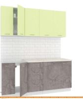 Кухня Кортекс-мебель Корнелия Лира 1.8м (салатовый/оникс/королевский опал) картинка