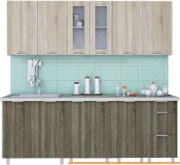 Кухня Интерлиния Арт Мила 22 (дуб сонома светлый/темный) картинка