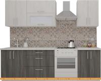 Кухня ВерсоМебель ВерсоЛайн 2-2.0 (север. дерево светлое/север. дерево темное) картинка