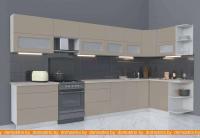 Кухня Интерлиния Мила Матте 1.5x3.9 Б правая (луна-луна-травертин серый) картинка