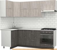 Кухня S-Company Клео крафт 1.2x2.3 левая (железный камень/бетонный камень) картинка