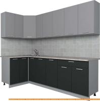 Кухня Интерлиния Мила Лайт 1.2x2.5 (серебро/антрацит) картинка