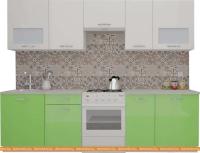 Кухня ВерсоМебель ЭкоЛайт-6 3.0 (белый/яблоко) картинка