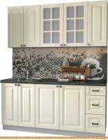 Кухня Интерлиния Мила Деко 1.7А (слоновая кость/кастилло темный) картинка