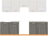 Кухня ВерсоМебель Эко-6 2.8 (север. дерево светлое/север. дерево темное) картинка