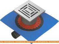 Душевой трап Berges Wasserhaus Zentrum Uno 100x100 090371 (матовый хром) картинка