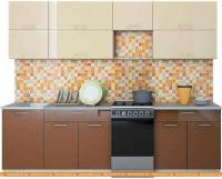 Кухня Интерлиния Мила Gloss 50-26 (ваниль/шоколад) картинка