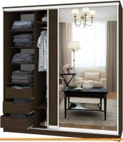 Шкаф-купе Кортекс-мебель Сенатор ШК12 Классика ДСП с зеркалом (венге) картинка