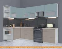 Кухня Интерлиния Мила Матте 1.5x2.9 Б правая (океан-луна-травертин серый) картинка