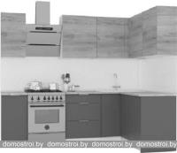 Кухня Интермебель Микс Топ-24 1.9x1.52м прав (дуб кр зол-графит сер-дуб кр зол) картинка