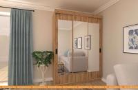 Шкаф-купе ЭлиГард Лагуна ШЛ-05.3 (дуб натуральный) картинка