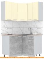 Кухня Интерлиния Мила Лайт 1.2x1.2 (ваниль-бетон-травертин) картинка