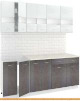 Кухня Кортекс-мебель Корнелия Экстра 1.9м (белый/береза/королевский опал) картинка