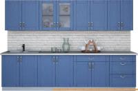 Кухня Интерлиния Мила Крафт 3.0Б (дуб лазурный) картинка