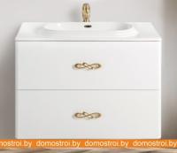 Тумба под умывальник BelBagno Onda-M-800-2C-SO-BL (bianco lucido) картинка