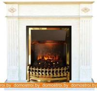 Комплект камина Smolcom Brighton STD-ASP с Dimplex Atherton (белый дуб, патина золото) картинка