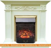 Комплект камина Smolcom Verona STD-ASP с Royal Flame Majestic FX M Brass (белый дуб) картинка