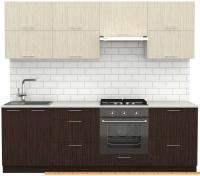Кухня S-Company Клео крафт 2.4 (файнлайн мокка/файнлайн крем) картинка
