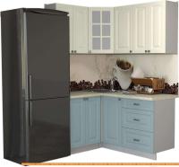 Кухня Интерлиния Мила Деко 1.2x1.6 (слоновая кость/океан/опал светлый) картинка