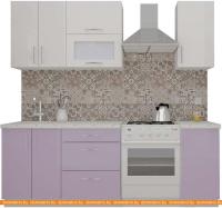 Кухня ВерсоМебель ВерсоЛайн 4-1.6 (белый 001/вереск 010) картинка