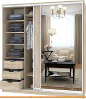 Шкаф-купе Кортекс-мебель Сенатор ШК12 Классика ДСП с зеркалом (дуб сонома) картинка