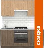 Кухня S-Company Клео крафт 1.9 (гикори темный/гикори натуральный) картинка