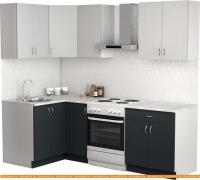 Кухня S-Company Клео лайт 1.2x1.7 левая (антрацит/стальной серый) картинка
