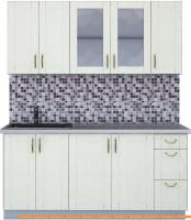 Кухня Интерлиния Мила Крафт 1.7А (дуб снежный) картинка