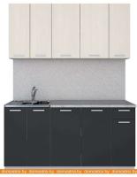 Кухня Интерлиния Мила Лайт 1.7-60 (вудлайн кремовый-антрацит-бискайская сосна) картинка