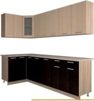 Кухня Интерлиния Мила 12x25 (дуб молочный/дуб венге) картинка