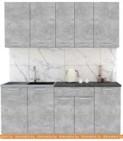 Кухня Интерлиния Мила Лайт 1.8 (бетон-бетон-кастилло темный) картинка