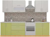 Кухня ВерсоМебель ВерсоЛайн 8-2.2 (белый 001/лайм 003) картинка