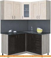 Кухня Интерлиния Мила Хольц 14x14 (дуб венге/дуб молочный) картинка