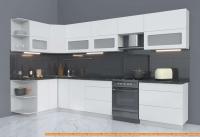 Кухня Интерлиния Мила Матте 1.5x3.5 Б левая (белый/белый/кастилло темный) картинка